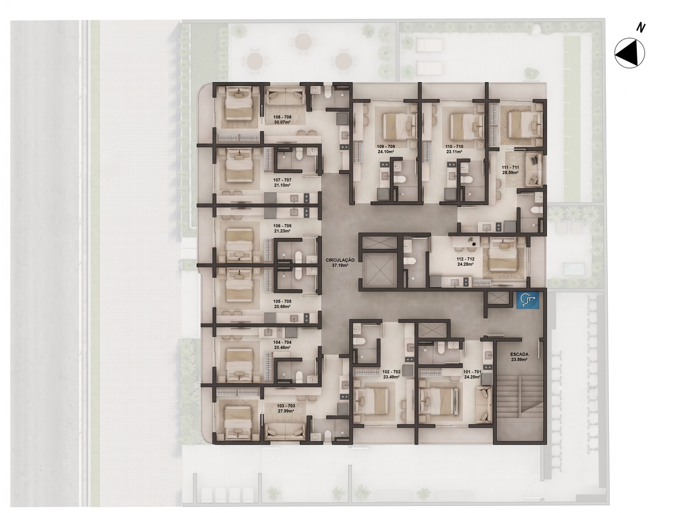 Planta Pavimento Tipo — B7 Stay Agronômica